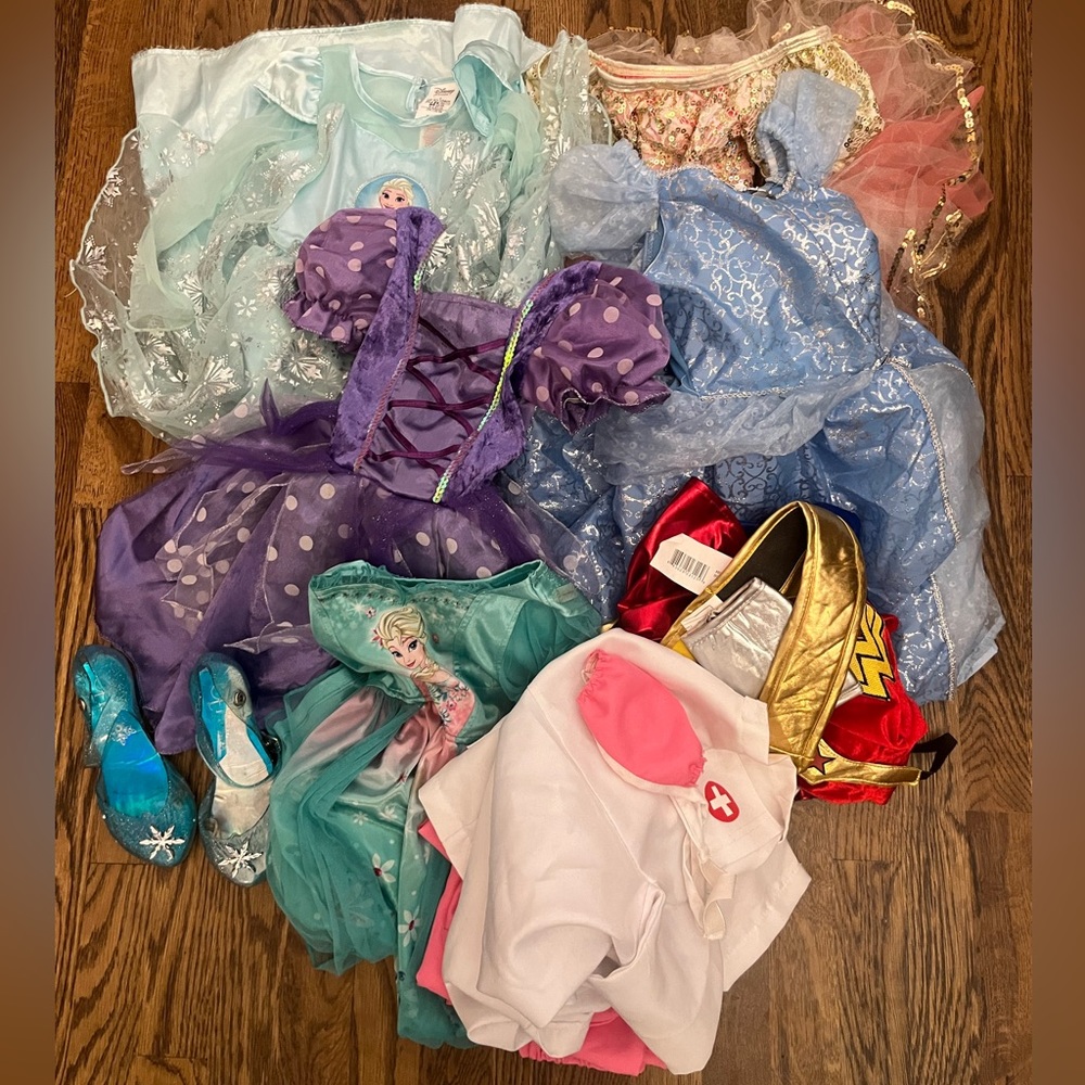 Costume Bundle: Wonder Woman, Disney Frozen & Cinderella, Doctor, Fairy, Dancer